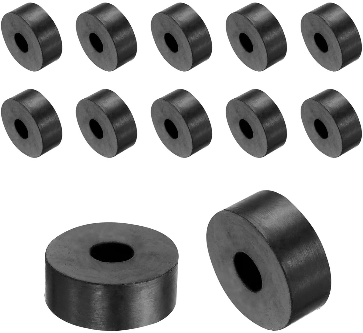 Rubber spacers 25mm - anti-vibratie - 12 stuks - duurzaam rubber - ideaal voor geluidsdemping - ShopVlot