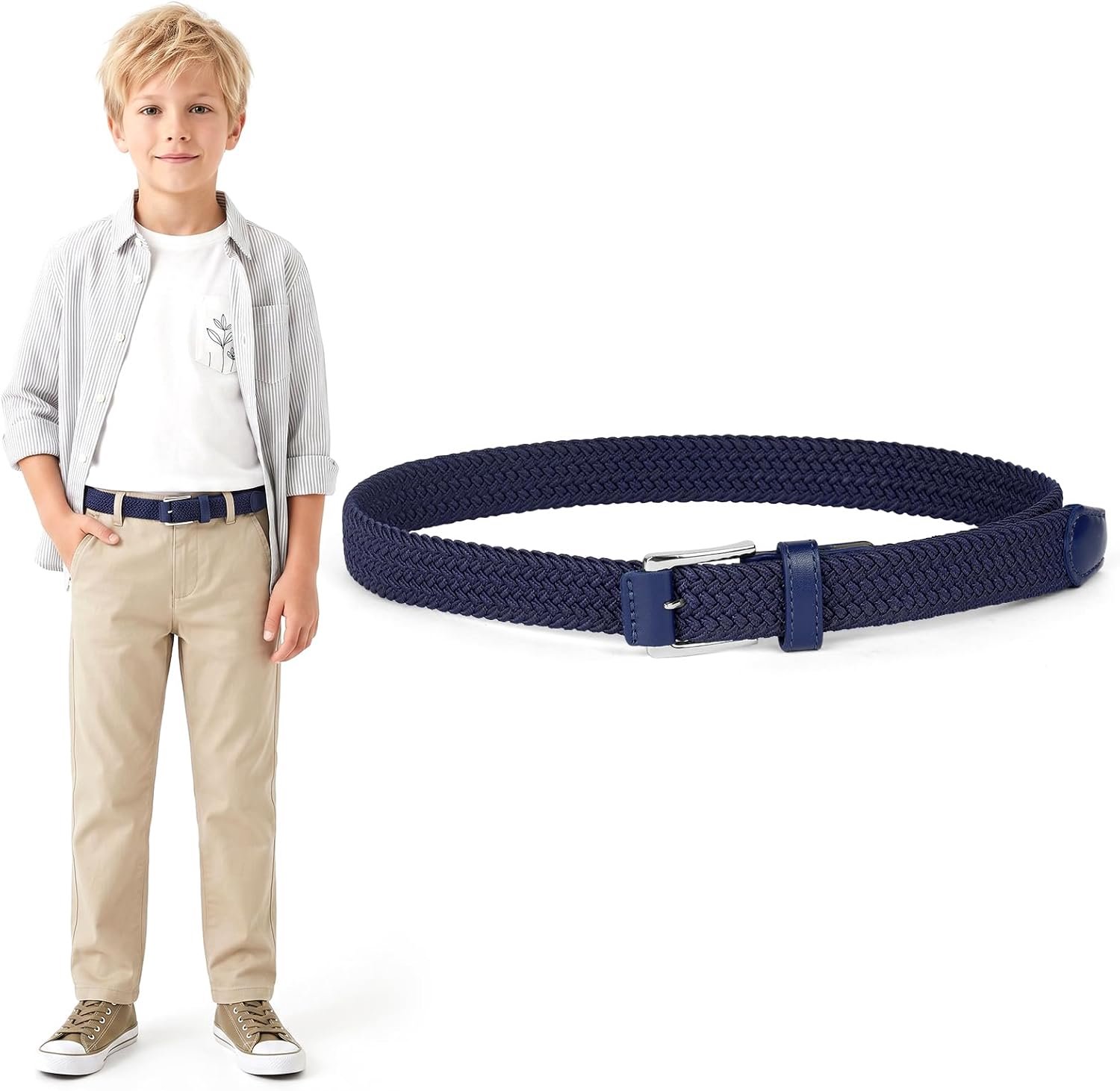 Gevlochten elastische riem jongens/meisjes - verstelbaar - comfortabel - perfect voor dagelijks gebruik - ShopVlot