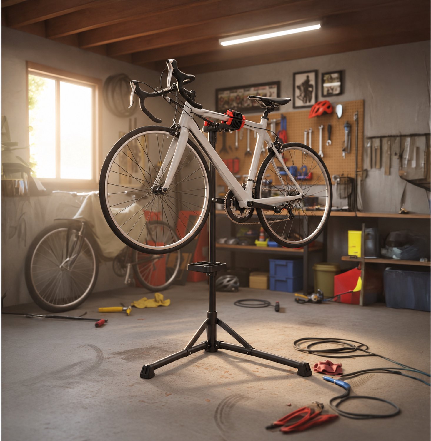 Fiets Montagestandaard - Fiets Reparatiestandaard – Fietsstaander - Fietslift - mountainbike - race fiets - tot 45KG – foto 5