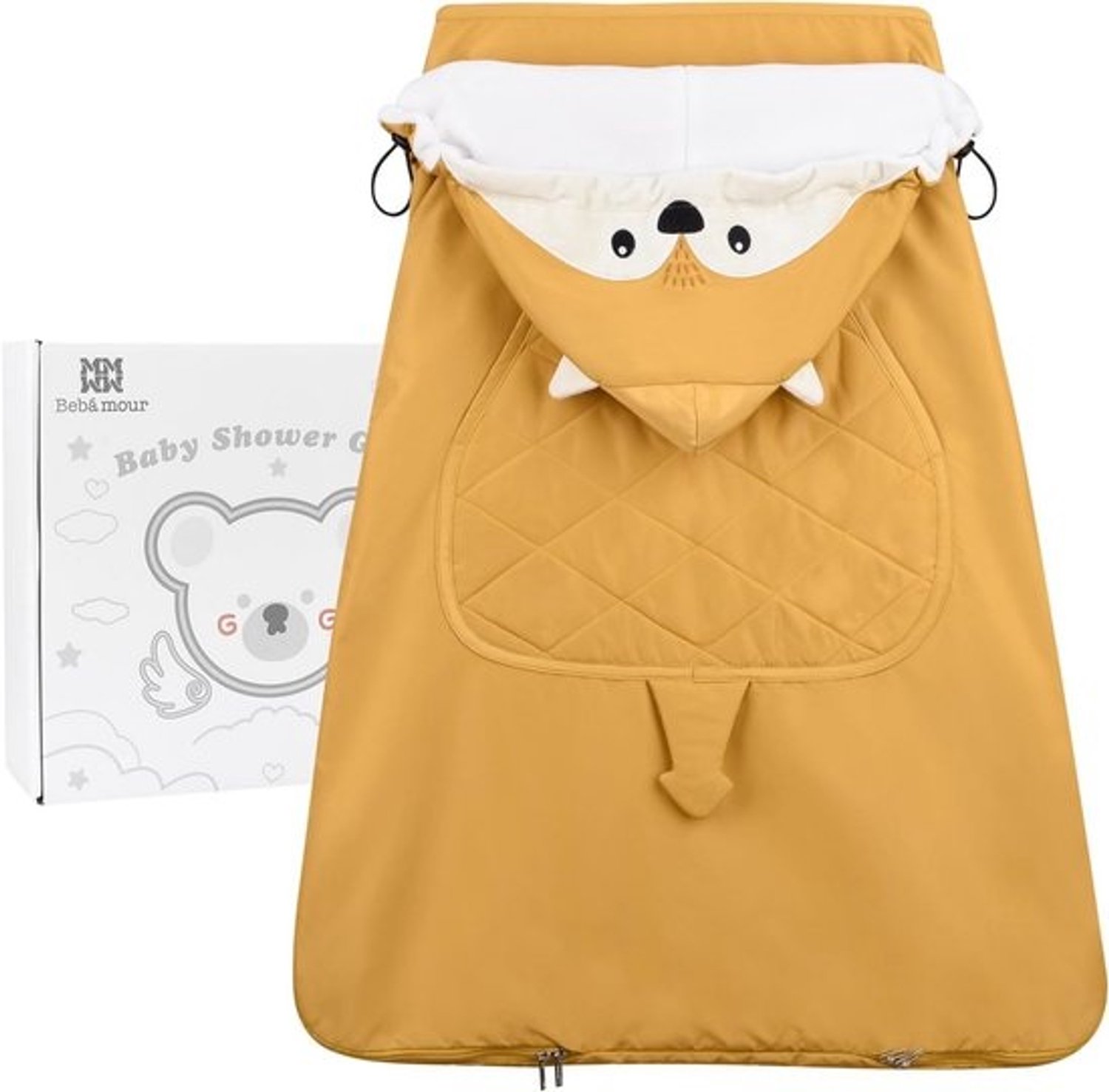Universele babydrager-winterhoes - Warm en waterafstotend - Gele Vos