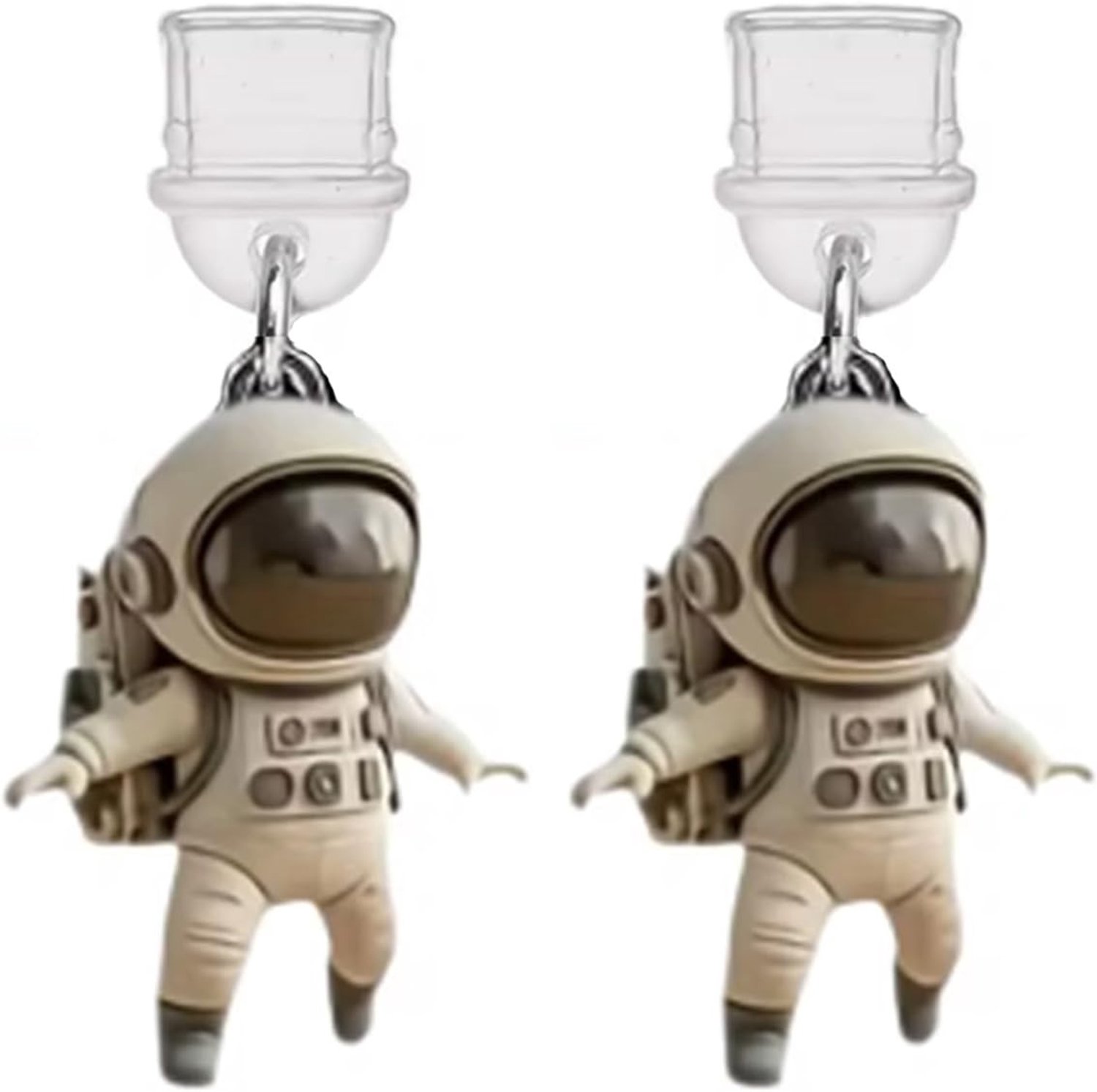 Set van 2 USB C Stofbescherming Stofpluggen met Acryl Astronaut Hanger voor Mobiele Telefoons, Tablets en E-Readers
