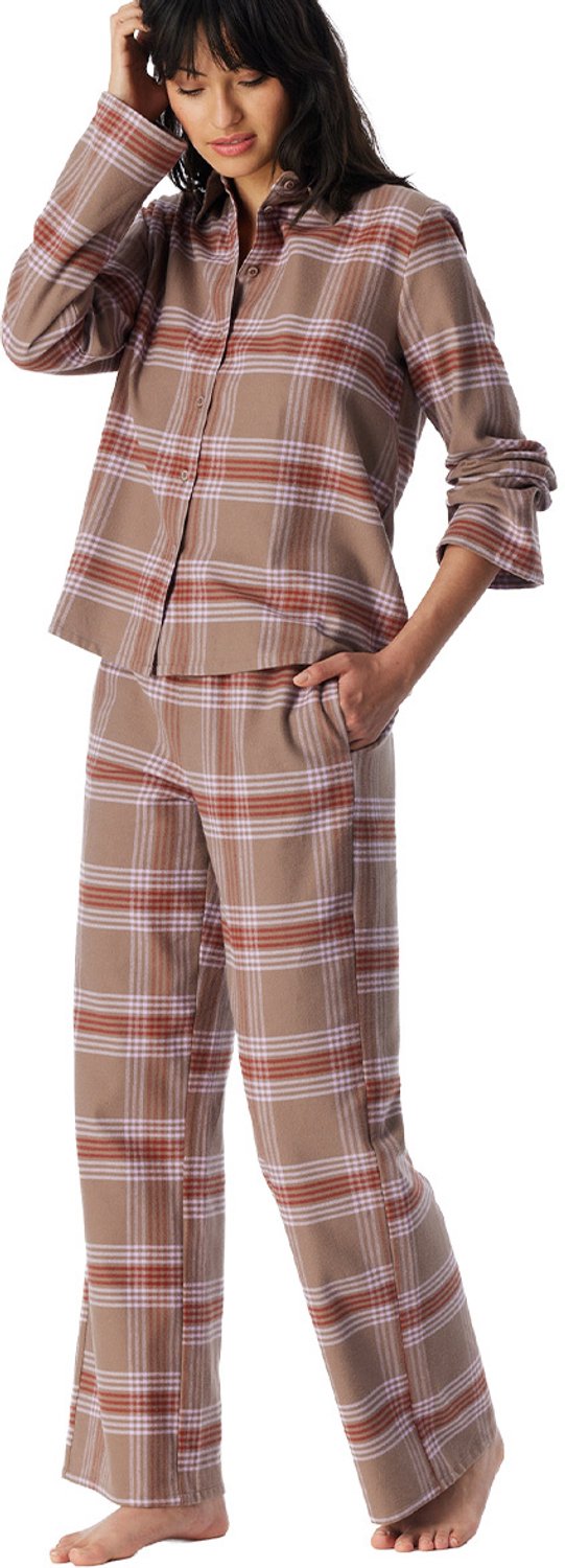 Schiesser flanellen dames pyjama met knoopsluiting - Ruit - Selected! Premium - 44 Schiesser flanellen dames pyjama met knoopsluiting - Ruit - Selected! Premium - 44