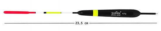 Shark Doorvoer Dobber Balsa 4.0g / 23.5cm - Top Kwaliteit — afbeelding 3