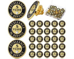 Ferreve 50/20 Pcs Jaar van Service Pins Werknemer Excellence Award Reversspeldje Prestaties Erkenning Beloning Verjaardag