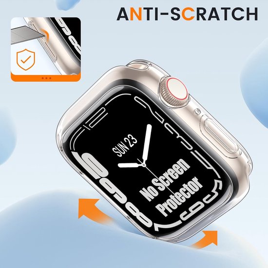 [2 stuks] Bumper Case voor Apple Watch Series 42mm, Clear — afbeelding 4