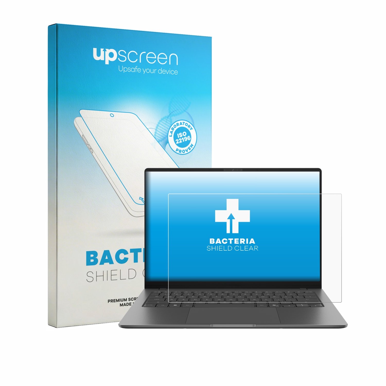 upscreen - Screenprotector voor ASUS Vivobook S14 S5408 - Folie Beschermfolie transparant antibacterieel