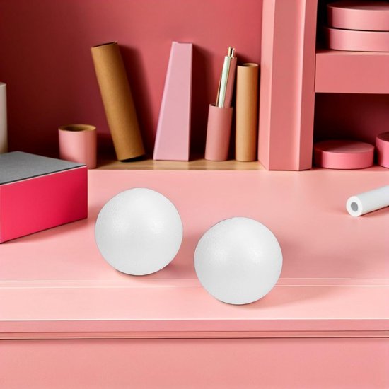 12 Stuks Handgemaakte schuimballen ambachtelijke schuimballen Schuimvaartuigen kunst- en handwerkbenodigdheden schuim bol White — afbeelding 5