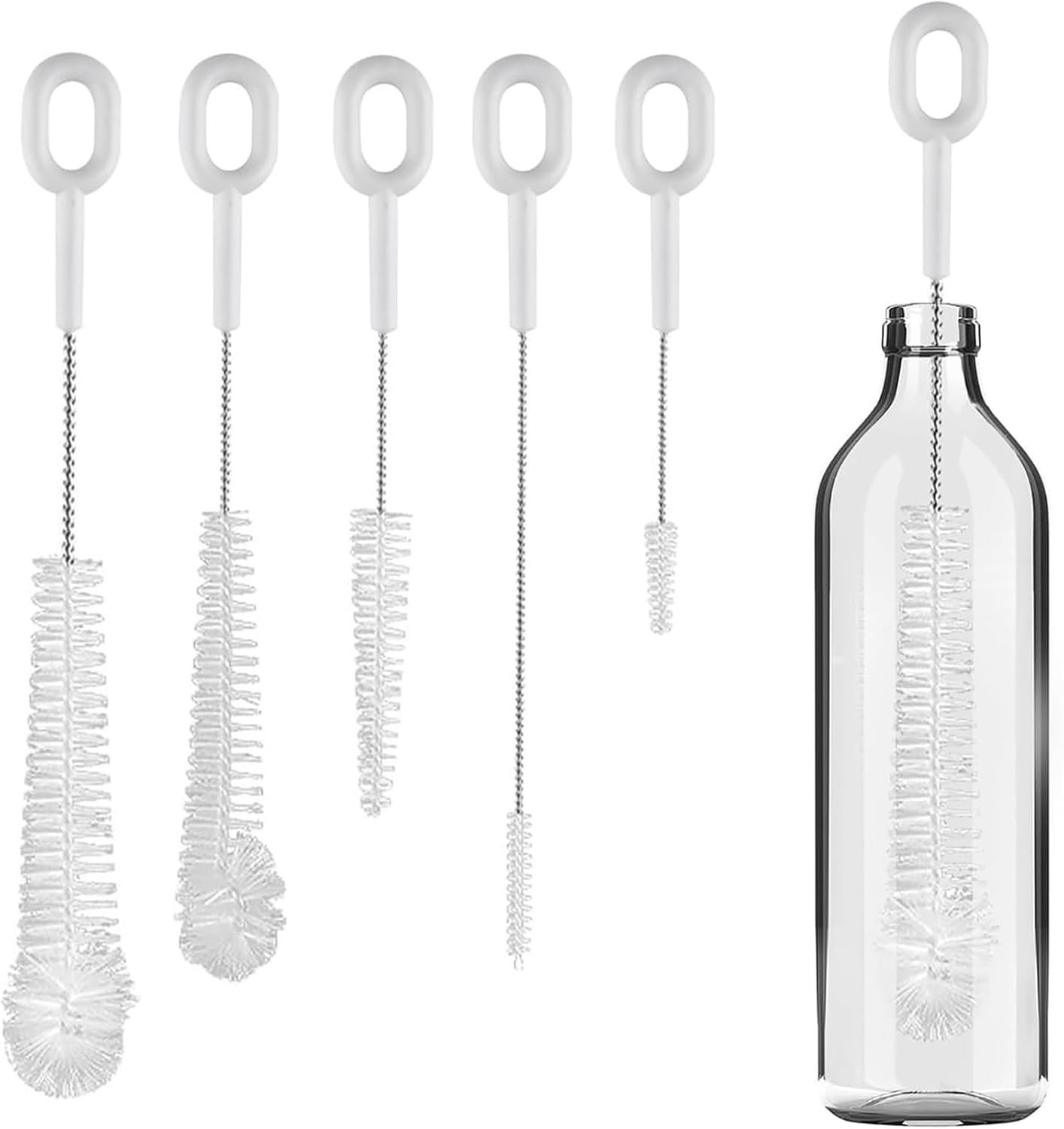 Flessenborstel Set 5 Stuks Flexibele Bekers Schrobber