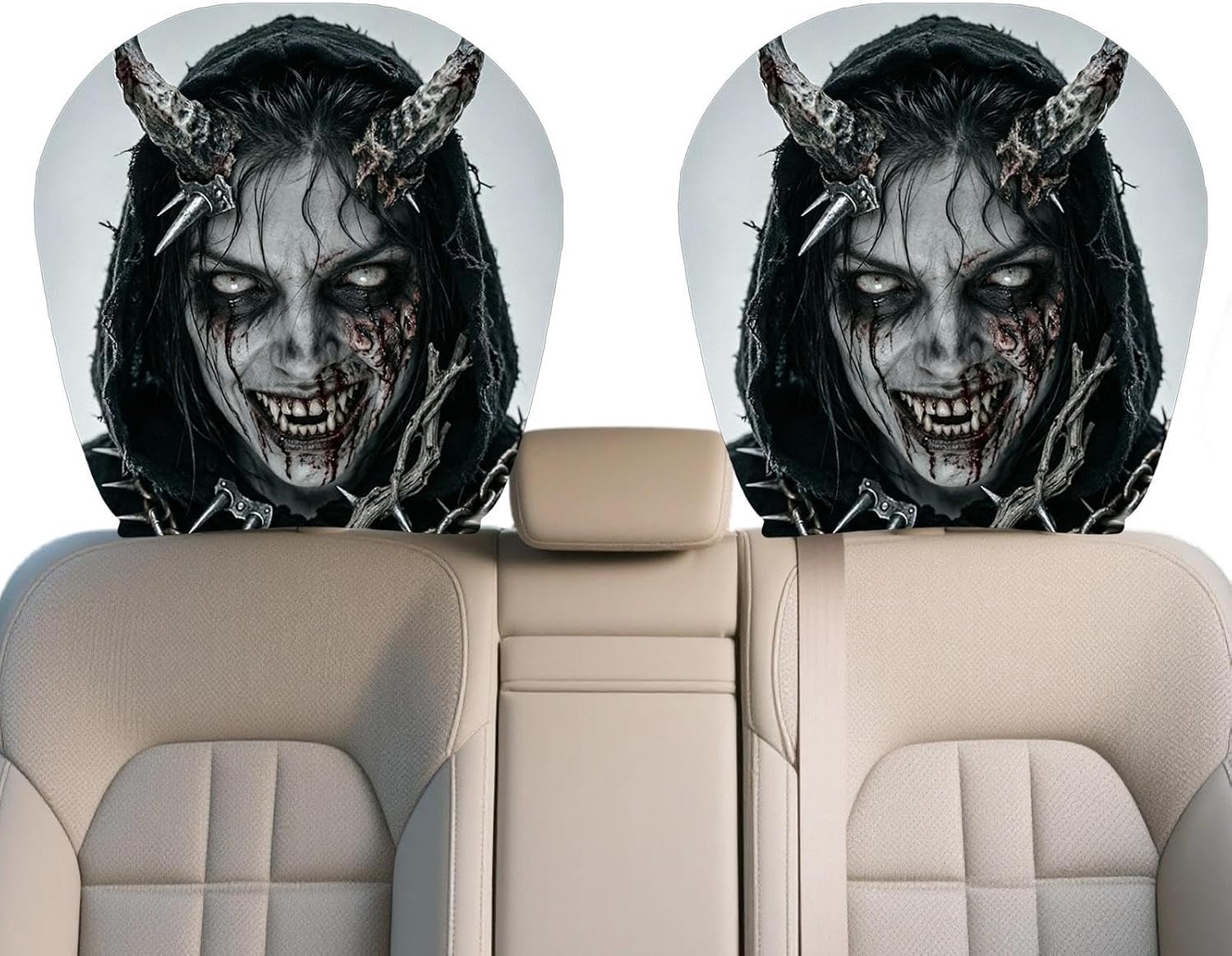 Ghost Hoofdsteun Covers Halloween Spooky Universeel Ademend