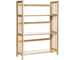 Casual Home 3-plank opvouwbare stapelbare boekenkast (27,5 inch breed) - natuurlijk