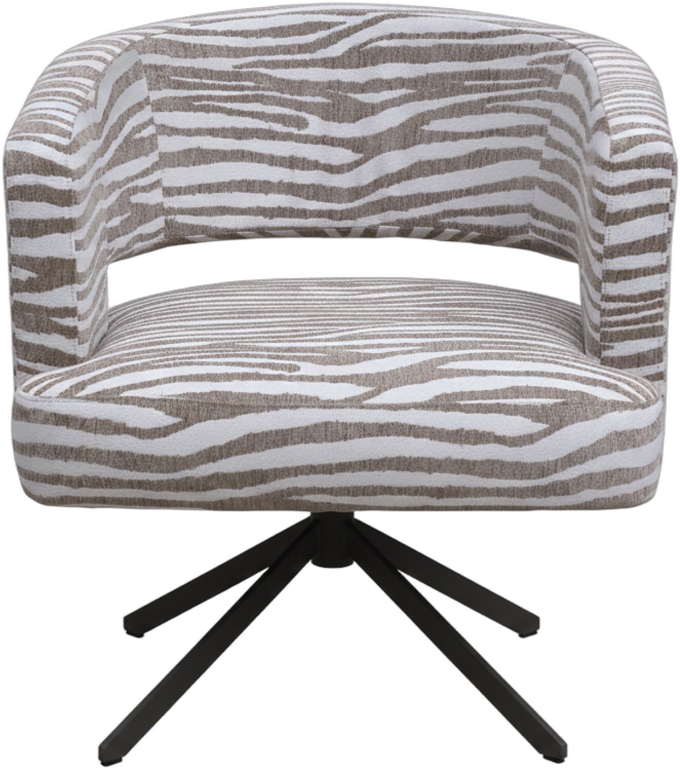 PTMD Baldr Dining Chair Wavy Lines Beige