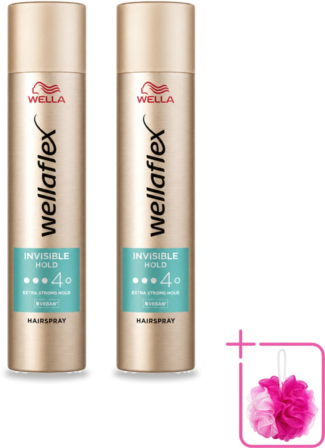 2 x Wella – Flex Invisible Hold – Haarspray Extra Strong – 250 ml - Bulkverpakking - Haarspray - Douchemop - Flexibele fixatie
