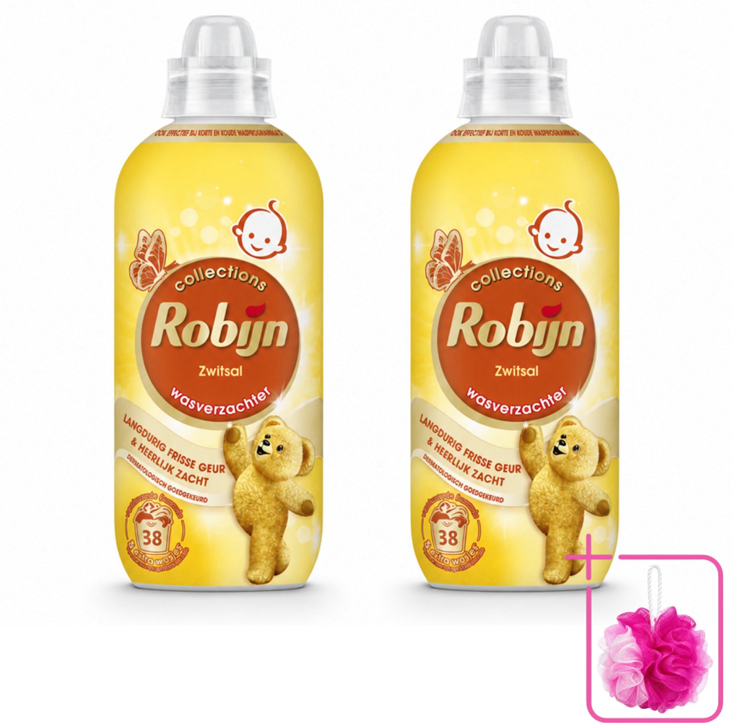 2 x Robijn – Wasverzachter – Zwitsalgeur – 765 ml - Bulkverpakking - Wasverzachter - Douchemop - Babygeur