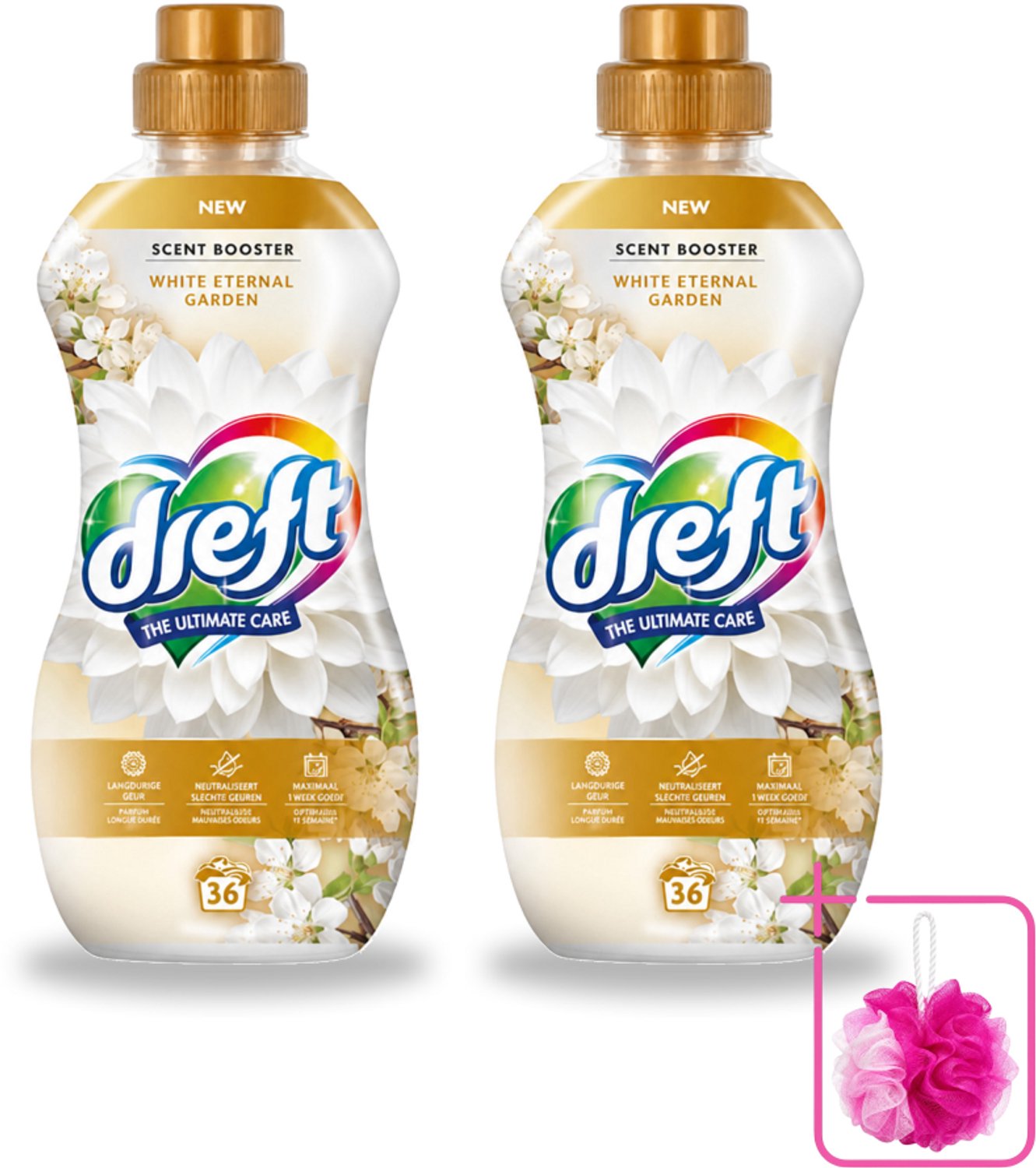 2 x Dreft – White Eternal Garden – Vloeibare Geurbooster – 720 ml – 36 wasbeurten - Bulkverpakking - Wasgeur - Douchemop - Wasgeurbooster