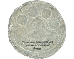 Pet Memorial Stone Imitatiesteen Pet Cat And Dog Paw Memorial Tombstone Harsen Ambachten Outdoor Garden Tombstone Photo Crafts(C)