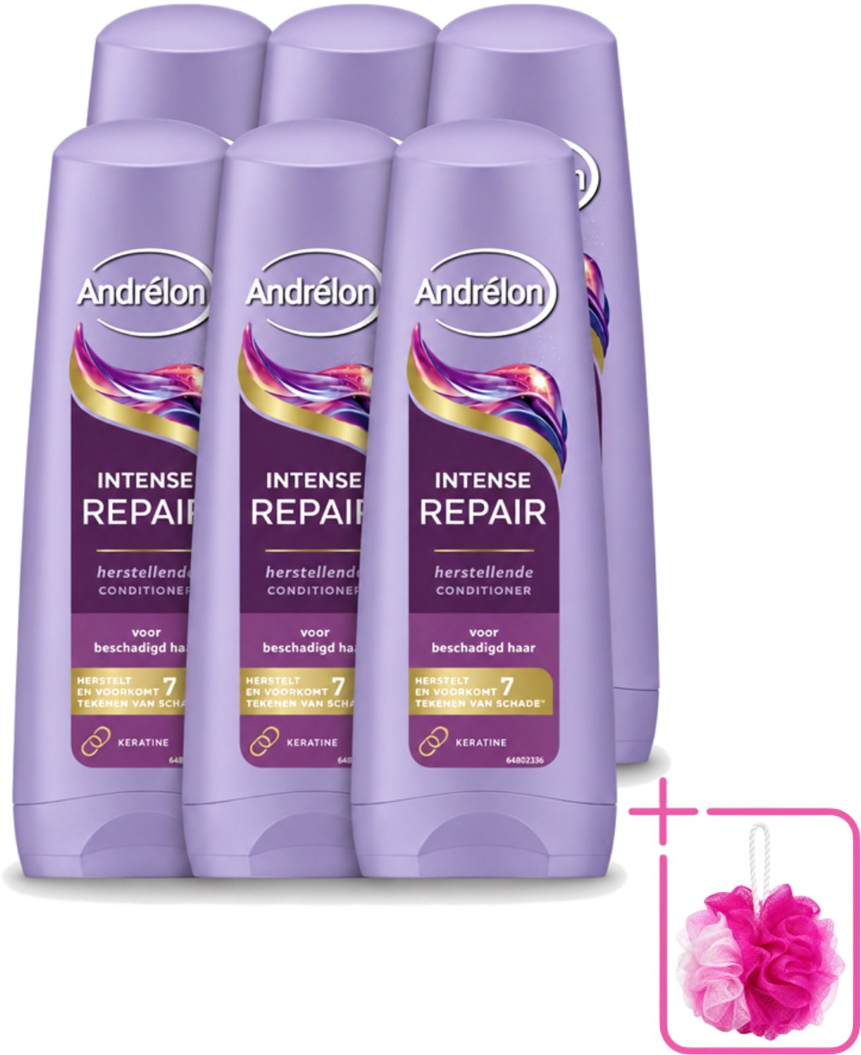 6 x Andrélon – Conditioner – Intense Repair – 200 ml - Bulkverpakking - Haar herstellen - Douchemop - Haar beschermen