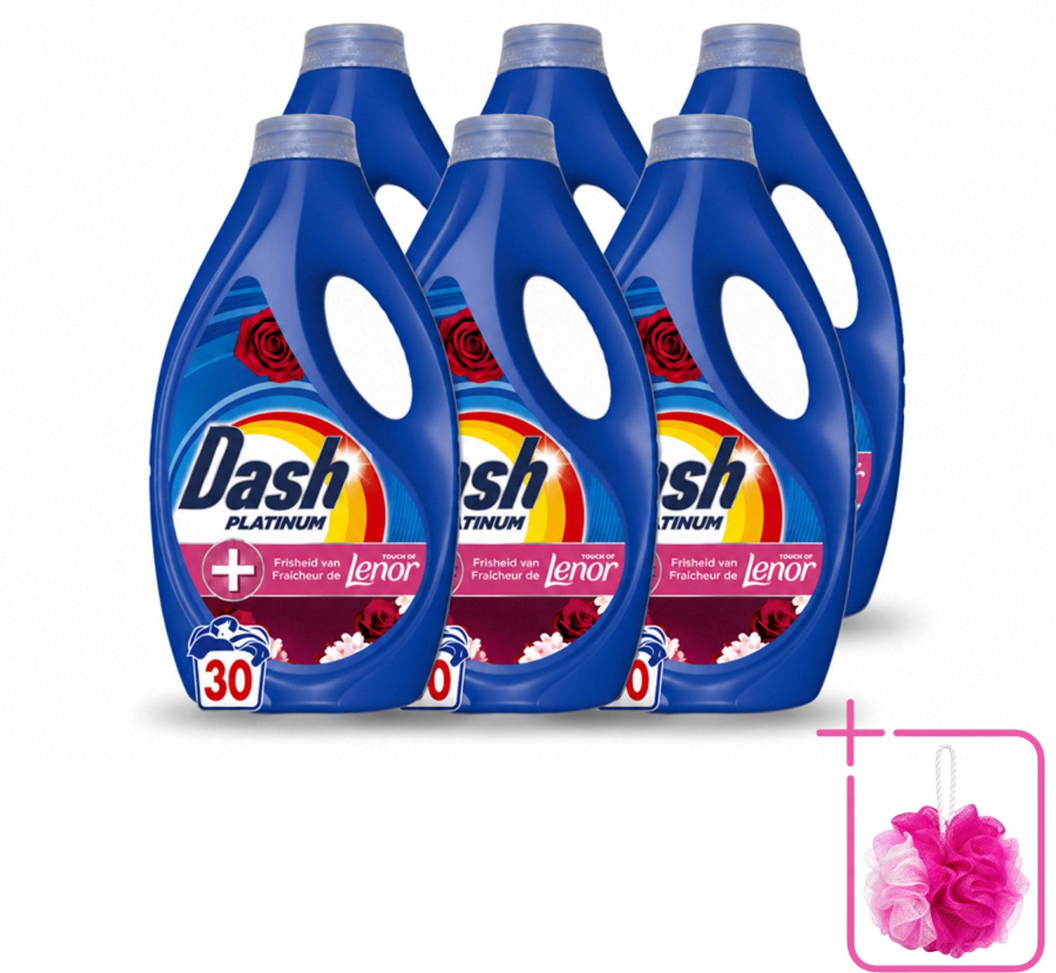 6 x Dash – Wasmiddel – Jasmin & Rose de Mai – 1350 ml - Bulkverpakking - Wasmiddel - Douchemop - Katoen