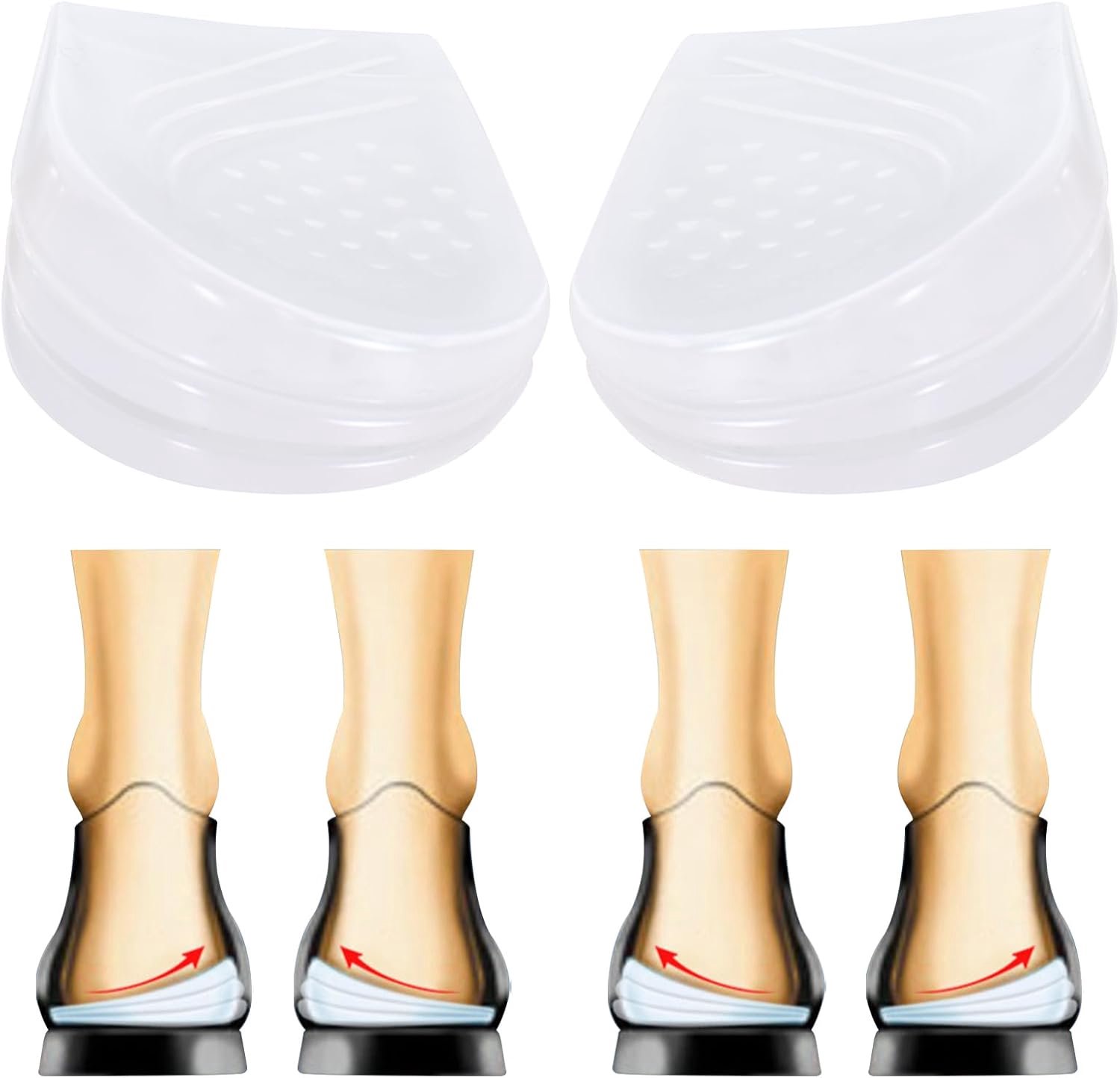 1 paar hielkussens van siliconen voor schoenen, orthopedische inlegzolen