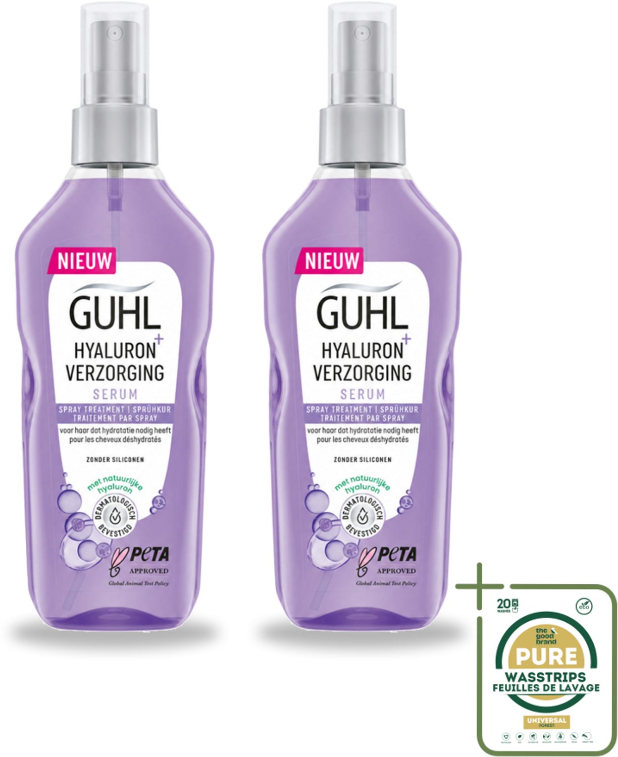 2 x Guhl - Spray - Hyaluron Verzorging - 150 ml - Haarverzorging - Hyaluron Spray - Hydraatatie Spray - Hittebescherming Haar - Haarhydratatie