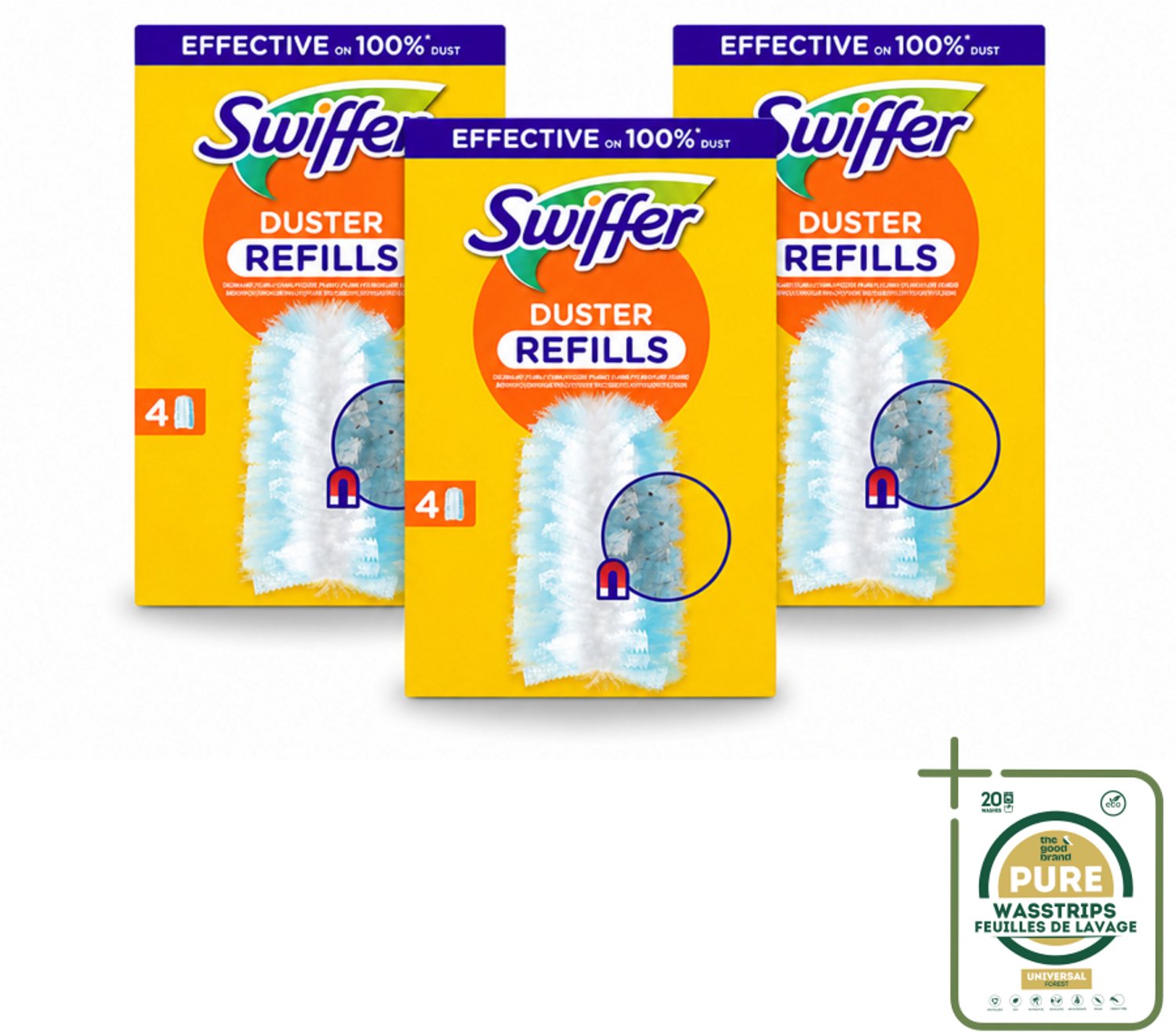 3 x Swiffer - Duster – Voor Stofwisser – 4 navullingen - Wasstrips - Stofwisser Navulling - Stofwisser - Stofwisser Voor Honden - Stofwisser Voor Meubels - Stofwisser Voor Radiatoren