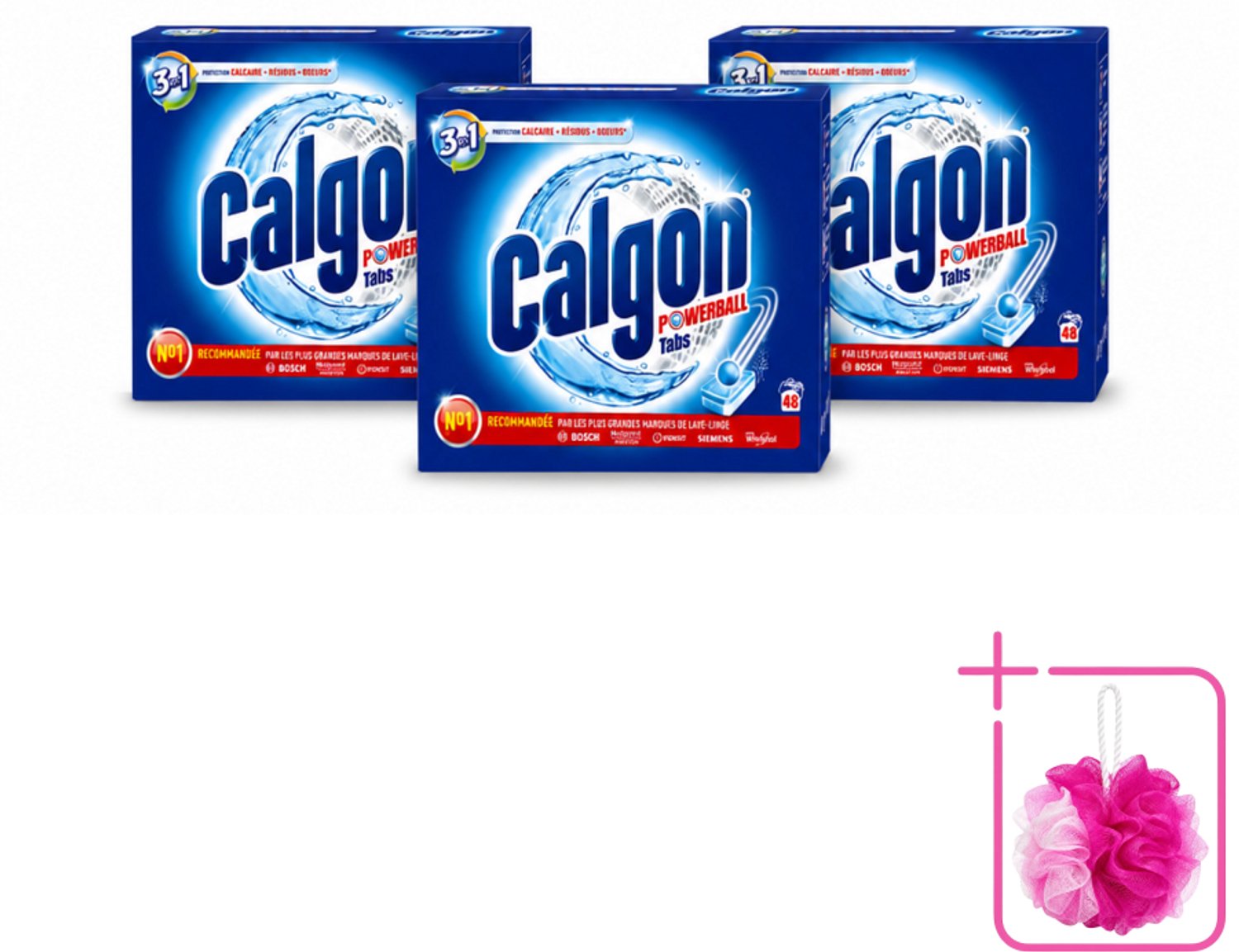 3 x Calgon - 3in1 Tabletten - 48 tabletten - Bulkverpakking - Wasmachine bescherming - Kalkaanslag voorkomen