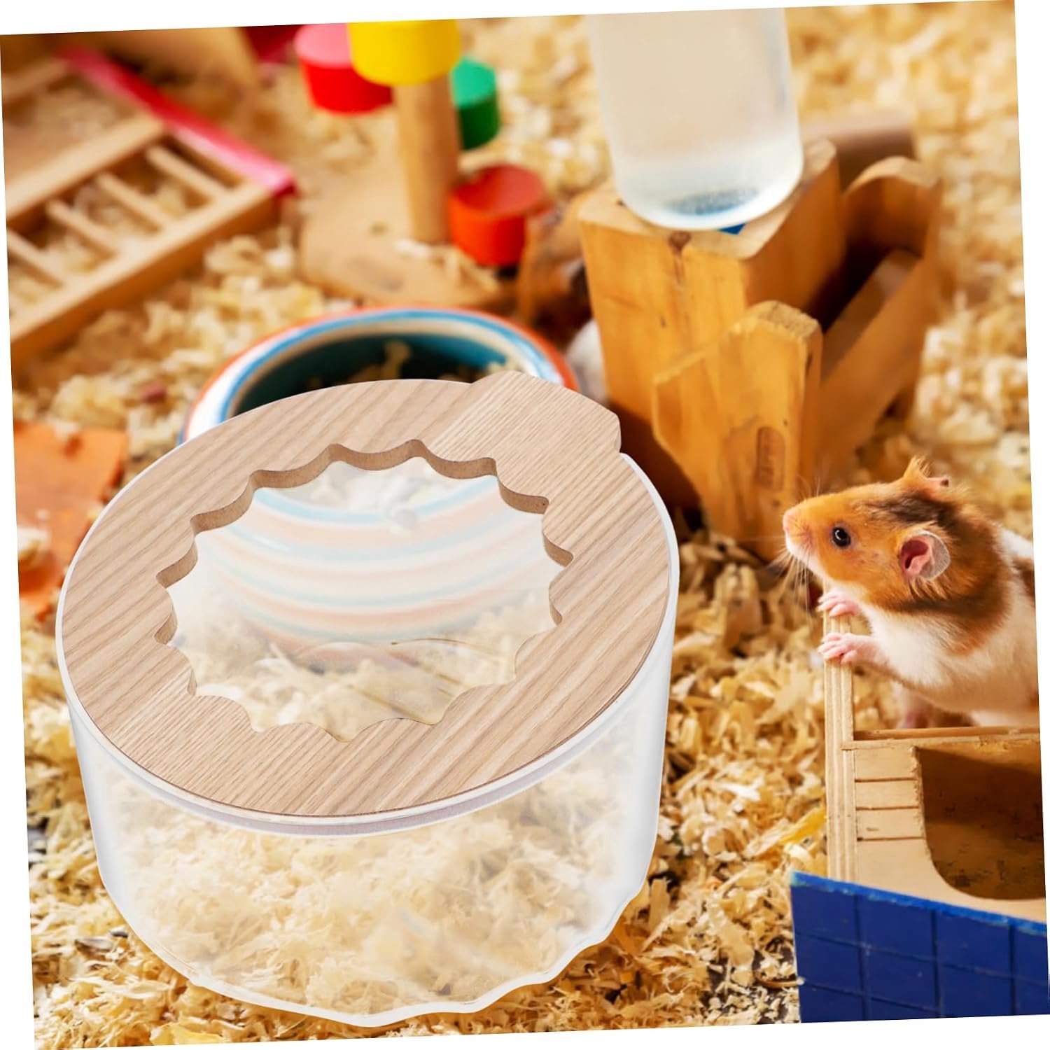 Happyyami Knaagdier Badkuip Kleine Badcontainer Hamsters Cavia Multifunctionele Toilet Sandbadoplossing Huisdieren Eenvoudig Te Reinigen Stijlvol Ontwerp