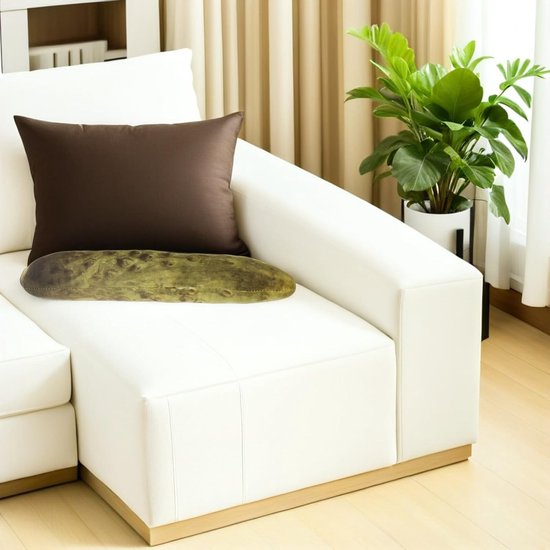 2 Stuks Pluche Augurk Kussen Simulatie Zuurkomkommer Knuffelkussen Zacht Gevuld Novelty Food Throw Pillow voor Bank Slaapkamer Decoratie — afbeelding 3