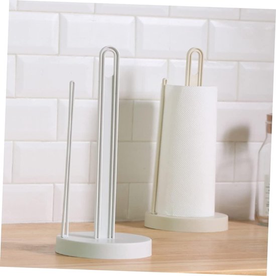 2stuks Minimalistische Roll Papier Stand Functioneel Roll Papier Opslagrek Beige Voor Keuken Badkamer Stevige Eenvoudig Schoon Te Maken Houder — afbeelding 4