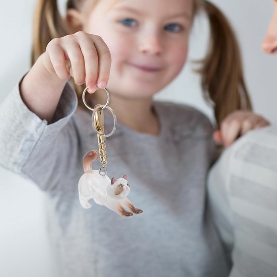 2 Stuks Transparante Kattenhaar Bewaardoos Sleutelhanger van Draagbare Pet Memorial Capsules Geschikt voor Kattenliefhebbers Schattige Praktische Souvenirhouder — afbeelding 2