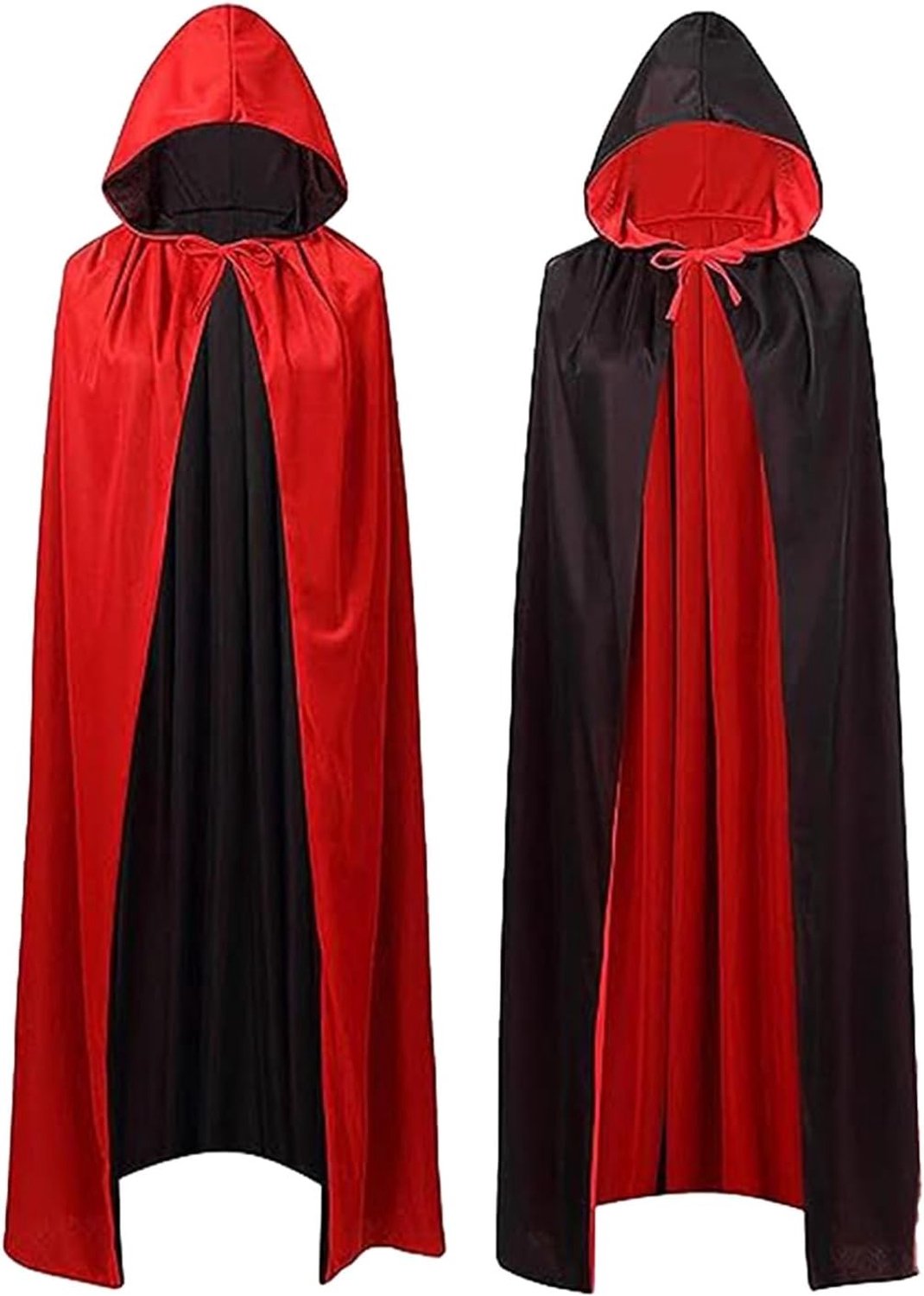 Dubbelzijdige Vampier Cape in Zwart/Rood voor Halloween Cosplay Kostuum voor Kinderen en Volwassenen, Perfect voor Feestjes en Theatervoorstellingen (120 cm)