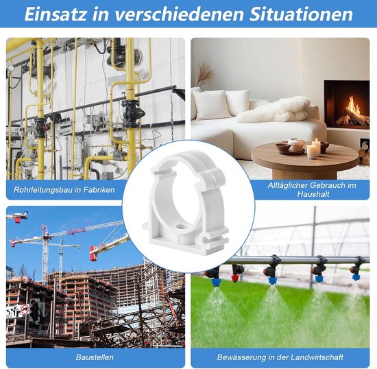 30 stuks buisklemmen 32 mm, kunststof bevestigingsklem — afbeelding 5