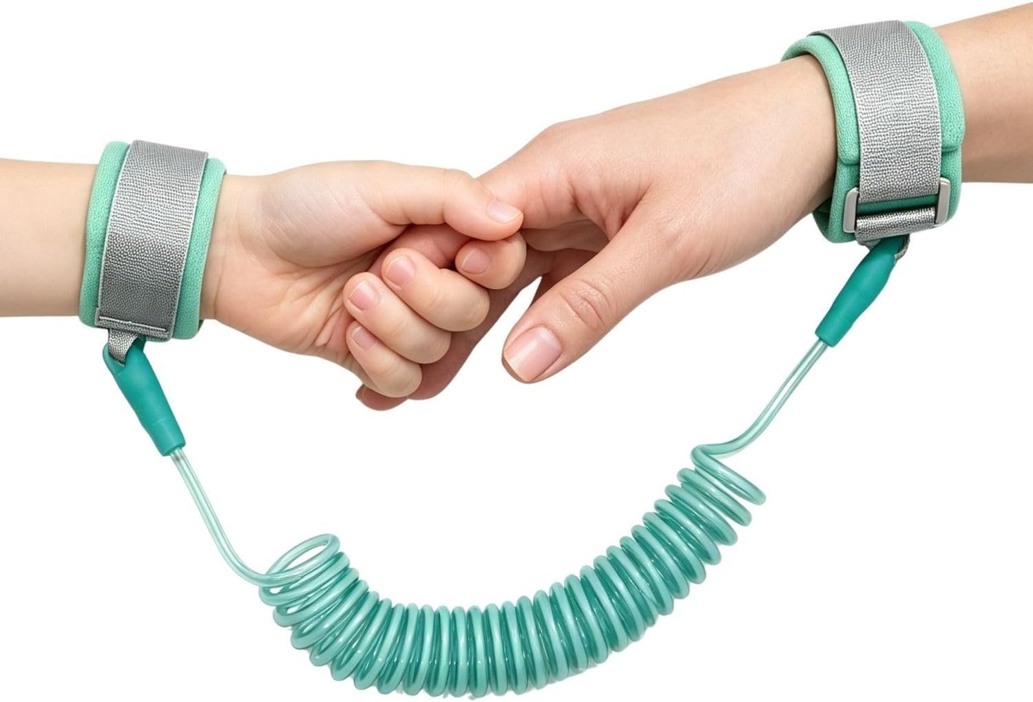 Draaibare polsveiligheidsband met anti-verliesfunctie, ideaal voor kinderen en volwassenen, groen