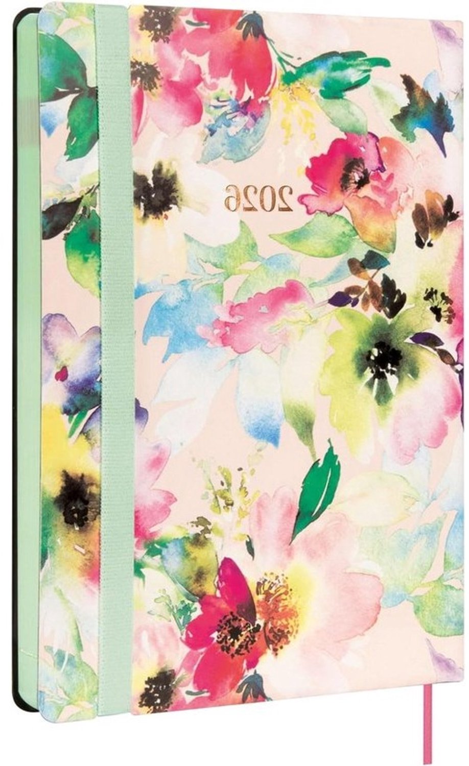 Agenda 2026 - Planjournal - Dagindeling - Dagelijkse planning - 1 dag per pagina - A5 - 148x210 mm - Bloemenprint