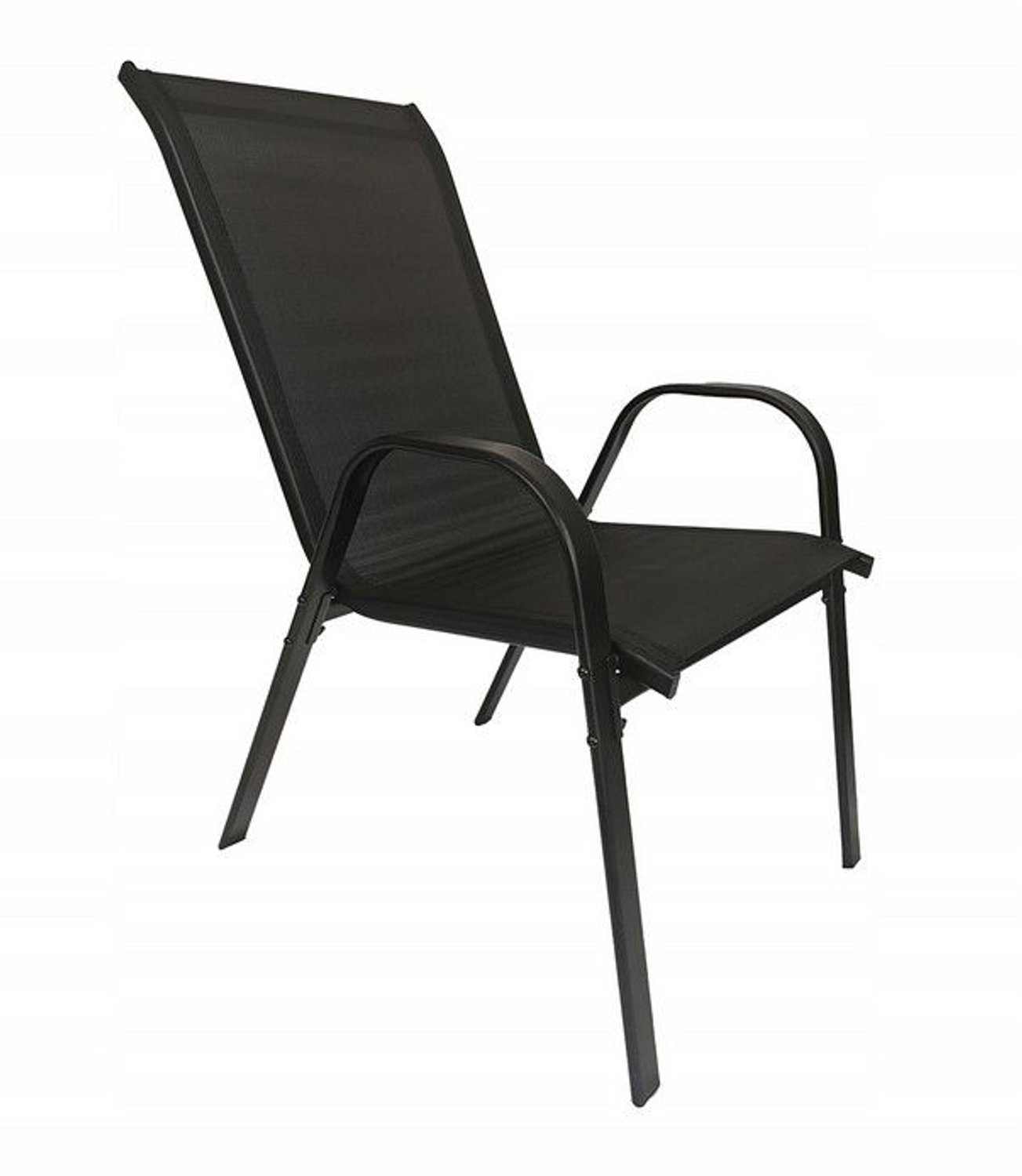 Minorka Metal Tuinstoel Zwart - Balkon & Terras