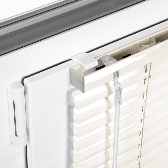 Sonello Aluminium Jaloezie voor Binnenshuis 80x130cm Klemmfix Romig — afbeelding 4