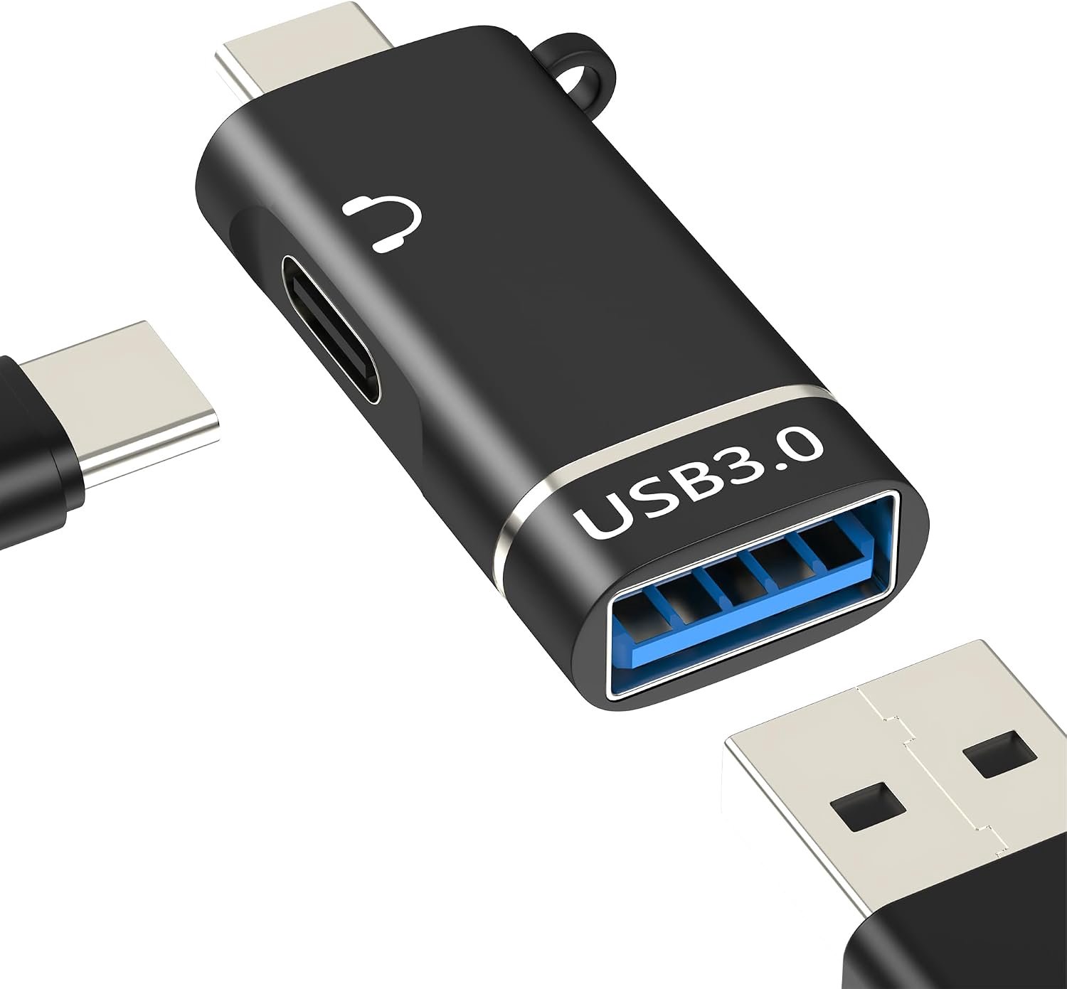 Adapter USB C naar USB type C hoofdtelefoonkabel jack voor iPhone 17 16 15 Pro Max voor iPad voor Apple MacBook, compatibel met Samsung S26 OTG 3.0 audio dubbele stekker Android Dual converter