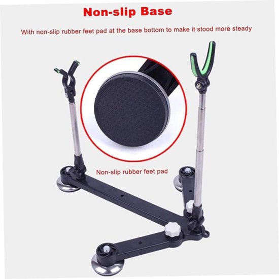 Hengel Houder Verstelbare Hengelstok Rack Stand Opvouwbare Hengel Grond Bank Mount Beugel voor Fisher Zwart — afbeelding 3