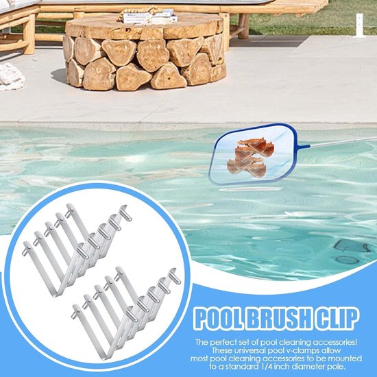 Pool Borstel Clip 10-delig Roestvrij Staal Roestvrij Staal Heavy Duty — afbeelding 2