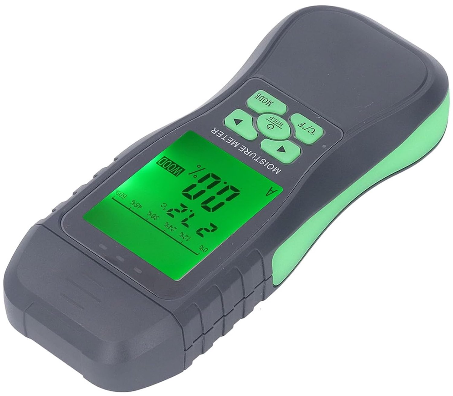 Chrees Digitale lcd-vochtdetector, detector voor houtmaterialen, breed testbereik voor installatie, houtbewerking en papier