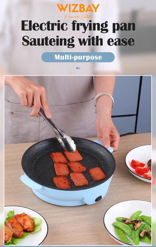 WizBay Premium Select® Bak Grillplaat Anti Baklaag - Elektrisch - Aluminium - 2 Personen - Binnen Buiten - Funcooking - 22x22x10cm - Rood — afbeelding 4