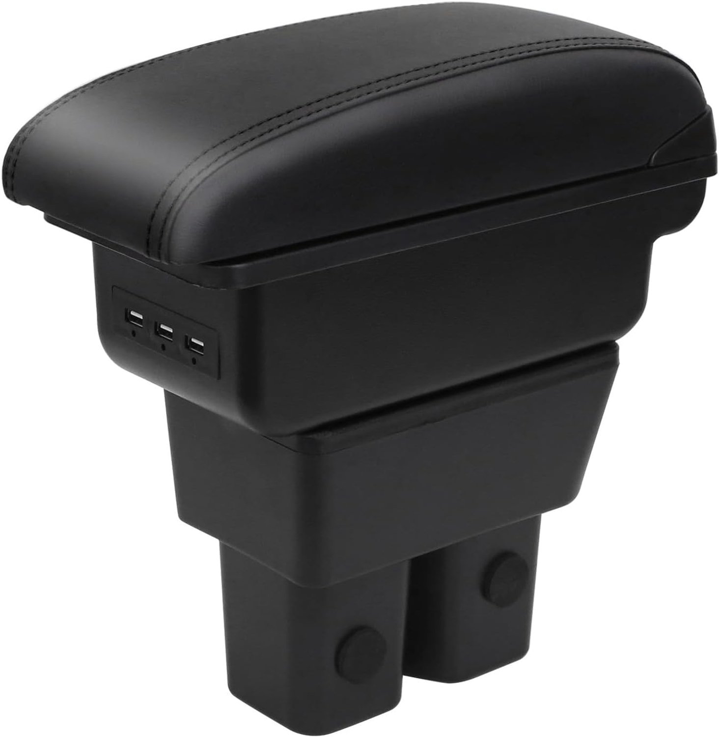 Console Armsteun Box voor Jimny 2019 2020 Double Layer (zwart stiksels)