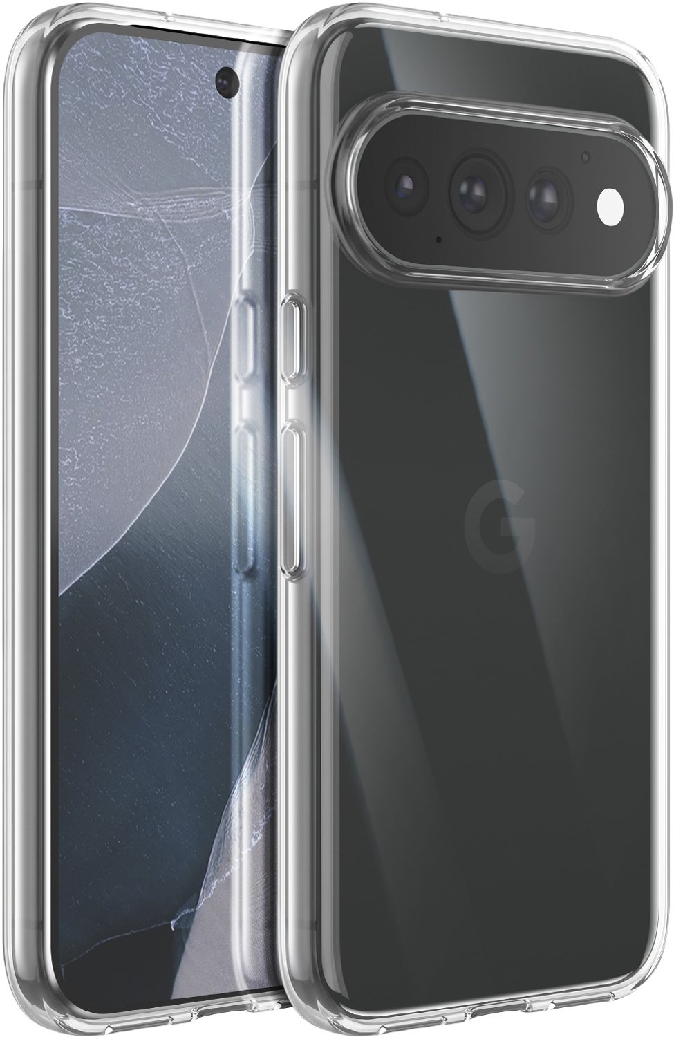 Mayaxess, Hoesje voor Pixel 11 / 11 Pro Flexibele Siliconen Verhoogde Randen, Transparant