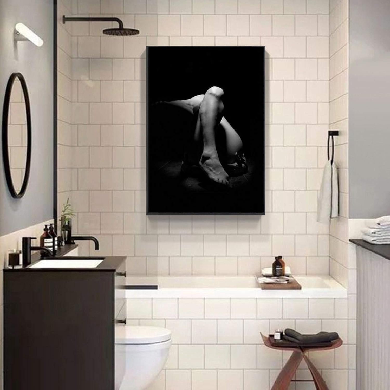 Posters en Prints Canvas Schilderij Muur Kunst Foto's voor Toilet Woonkamer Badkamer Huisdecoratie 50x70cm Frameless