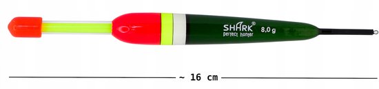 SHARK Doorvoer Dobber Balsa 8g / 16cm - Topkwaliteit — afbeelding 2