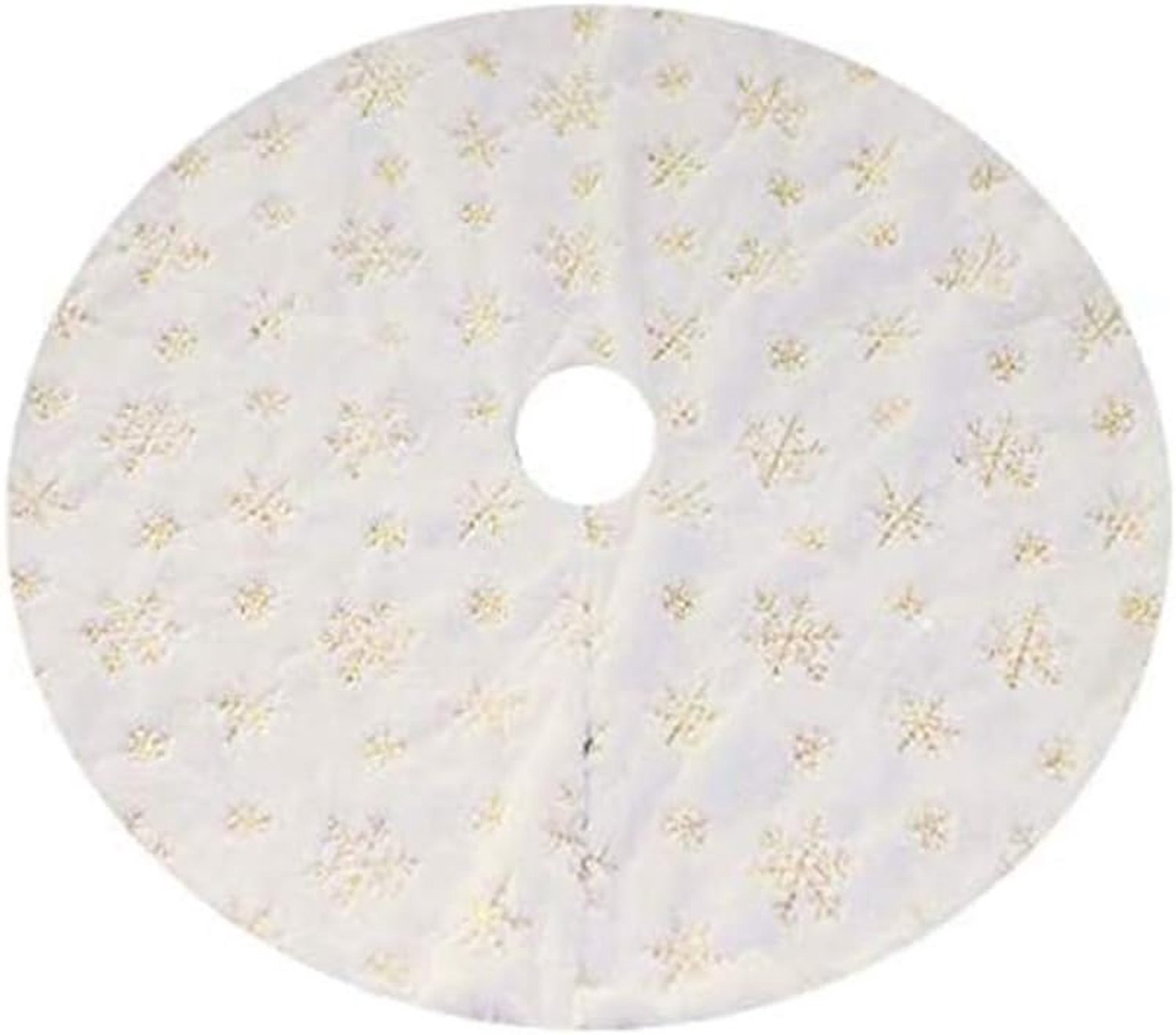Witte Kerstboom Rok, Pluche Borduurwerk Sneeuwvlok Nepbont Kerstboom Rok Kerstdecoratie Onderkant 78CM