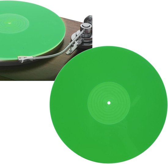 lyrlody Acryl Draaitafel Slipmat, 12 Inch Antistatisch (GREEN) — afbeelding 4