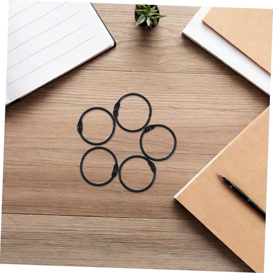 50 Stuks Metalen Losse Bladen Ringen Stevige Boekbindring Clips voor Ordenen Flashcards Notities Flexibel Bindmateriaal voor Thuis Kantoorgebruik — afbeelding 3