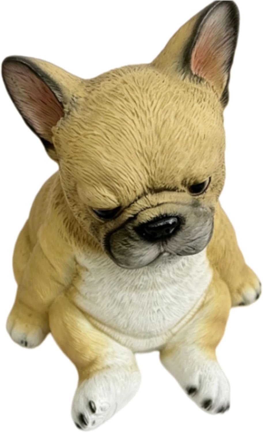 Hars Franse Bulldog-standbeeld Weerbestendig Buitentuinbeeld