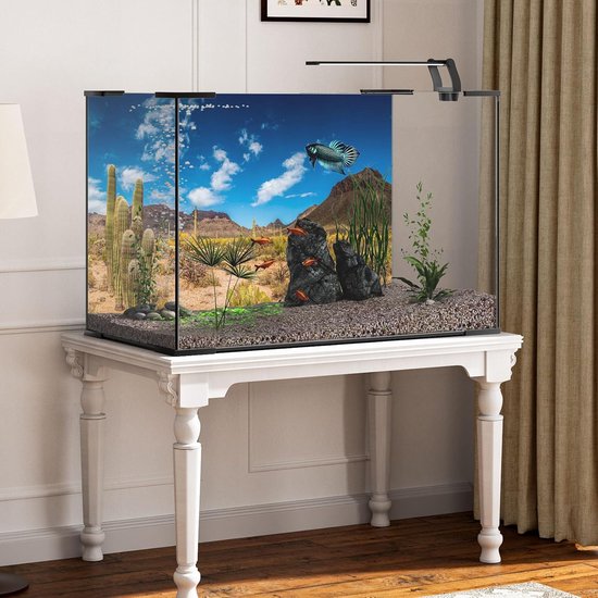 180x46cm Reptiel Habitat Achtergrond Blauwe Hemel Oase Cactus Woestijn Terrarium Achtergrond Vinyl Achtergrond — afbeelding 4