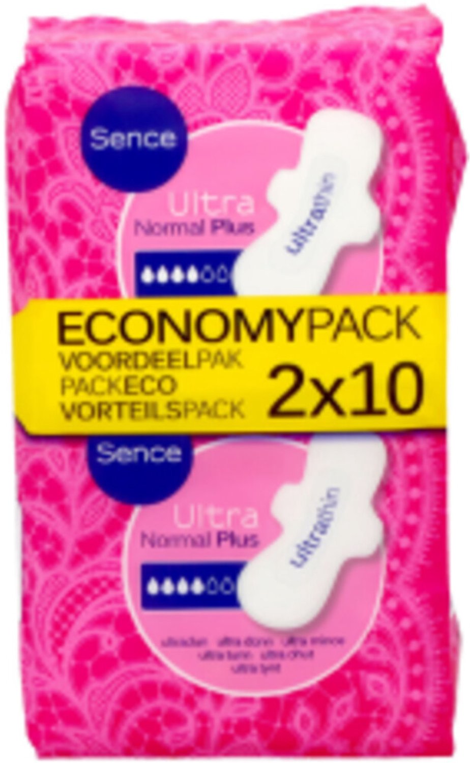 Sence - Maandverband Normal Plus - 12 x 20 stuks - Voordeelverpakking